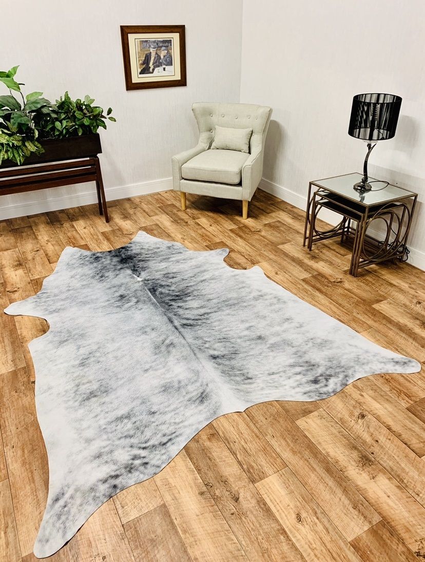 Texas Faux Cowhide Grey